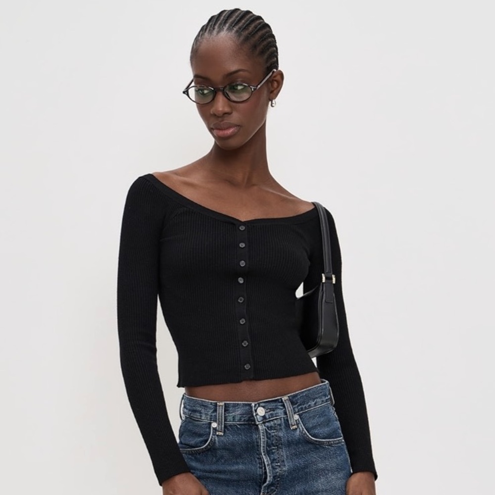 Abercrombie & Fitch Black Long Sleeve Top - Picture 2 of 4